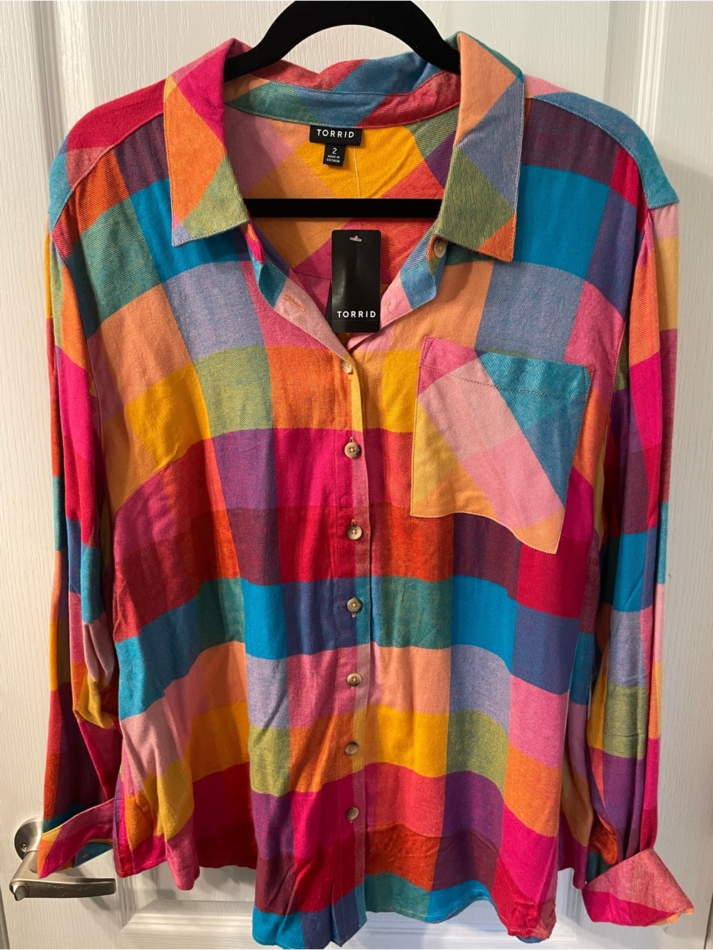 Colorful Long Sleeve Flannel Shirt